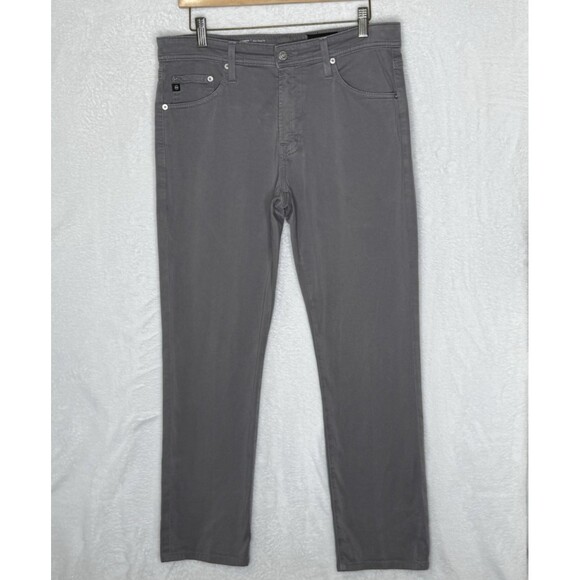 AG Adriano Goldschmied Everett Slim Straight Pants Gray Chinos Mens 34 - Picture 1 of 16